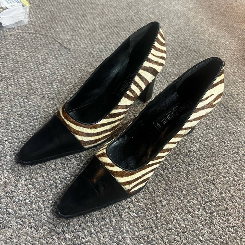 Paul Melian Pumps Womens Calf Fur Size 10 Heels Made in Spain